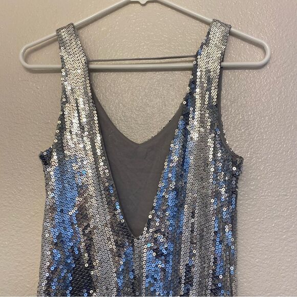 Style Biz Inc deep v neck Sexy y2k formal Bodycon Stretchy Mini Party dress S - Picture 4 of 11